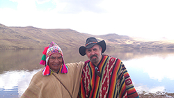 Don Lorenzo & Owen Roberts at Peru's Golden Lake